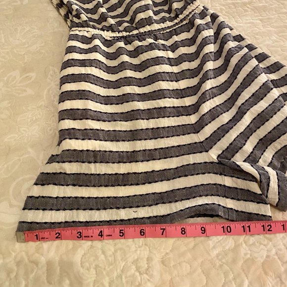 Madewell Striped Romper with Tie Back - Picture 11 of 13